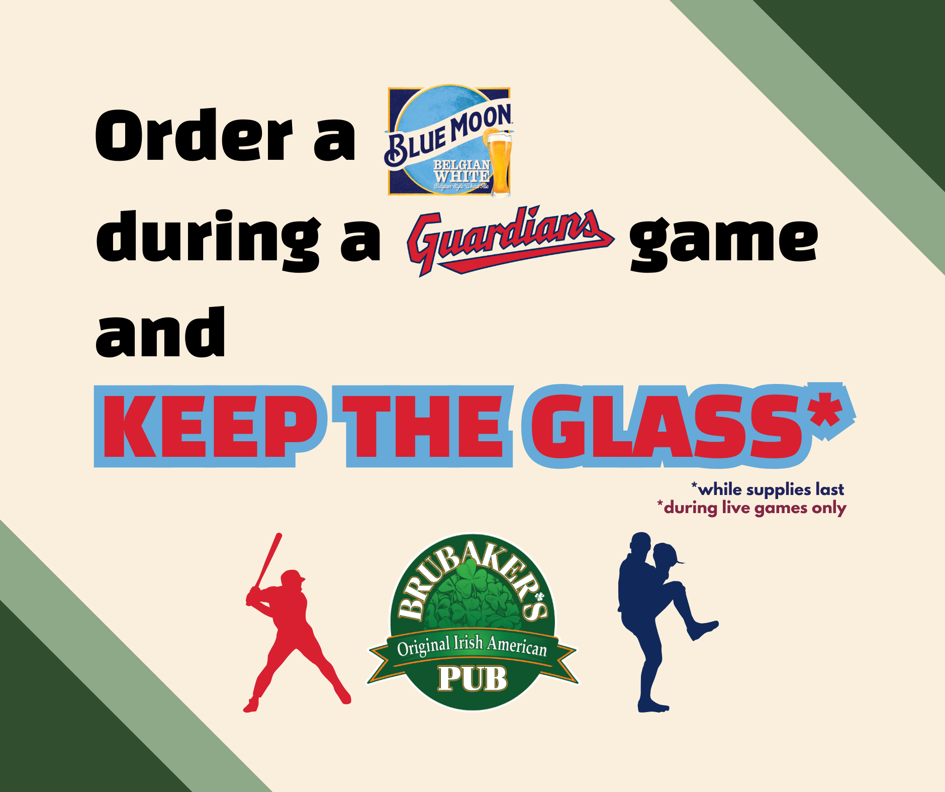 Keep The Glass promo during LIVE Cleveland Guardians Games presented by Blue Moon